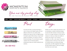 Tablet Screenshot of momentumgraphics.com